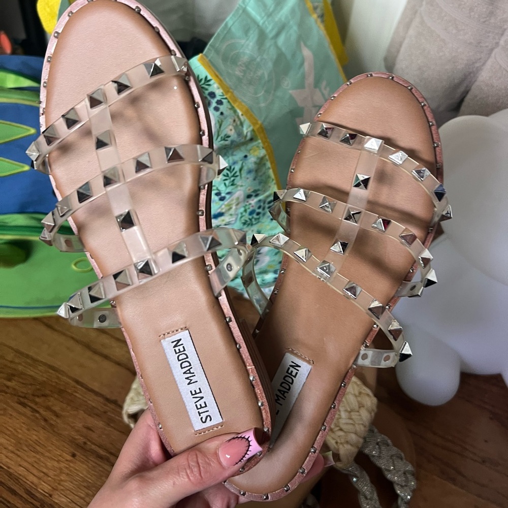 Steve Madden Blush Studded Sandals